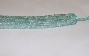 Perles facettées en aquamarine bleue naturelle, forme rondelle, 4,5-5 mm, brin de 13 pouces, pierres précieuses naturelles pour la création de bijoux, prix de gros. - Product Image 2