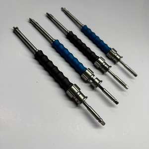 Compresseur de tige spinale, ensemble de 4 pièces, noir et bleu, poignée ergonomique, acier inoxydable, instrument chirurgical orthopédique - Product Image 4