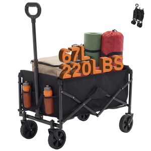 Carrello da Campeggio Pieghevole Multifunzionale con Ruote Elastiche, Grande Capacità, Portata 330 Libbre, Resistente - Product Image 1