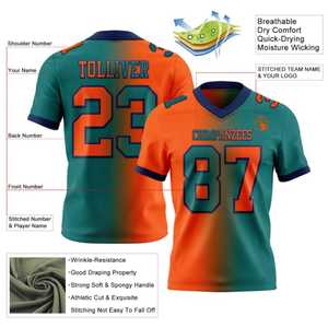 Camiseta Deportiva Americana para Hombre, Multicolor, Cuello en V, Manga Corta, Malla Transpirable, Impresión Sublimada, Nombre del Equipo, Número, Ropa Personalizada - Product Image 6