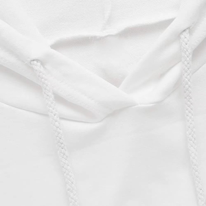 Sweat-shirt court à capuche pour femme, couleur lavande, avec détail corset, manches longues, tricoté, couleur unie, sans doublure, pour l'automne - Product Image 4