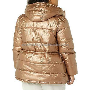 Chaqueta acolchada de peso pesado 2025 para mujer, forro de lana, algodón, cintura con cordón, diseño transpirable, ropa larga, precio al por mayor - Product Image 4