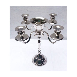 Candelabro de metal para decoración de mesa / Portavelas moderno, soporte decorativo para interiores y exteriores - Product Image 4