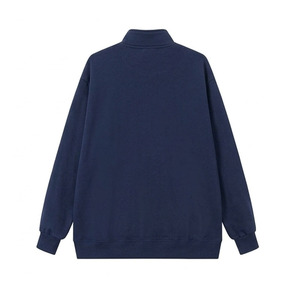 Custom Logo Front Men's Fleece Quarter Zip Pullover Sweatshirt Casual <b>Mock</b> <b>Neck</b> Long Sleeve Solid Color Winter Warm <b>Tops</b> - Product Image 4