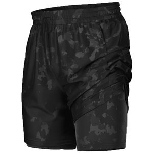 Shorts de compression 2-en-1 pour hommes, pour la gym, le fitness, la musculation et l'exercice, double couche, couleur unie - Product Image 3
