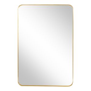 Specchio Rettangolare Moderno con Cornice in Metallo Dorato 24x36 Pollici, Decorazione da Parete per Camera da Letto, Soggiorno, Ingresso - Product Image 6