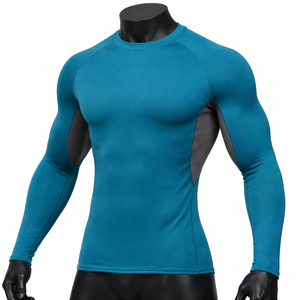 New Style Solid Color <b>Men</b> Long Sleeve Long Sleeves T <b>Shirt</b> Round Neck <b>Compression</b> T <b>Shirt</b> <b>for</b> Sale - Product Image 2