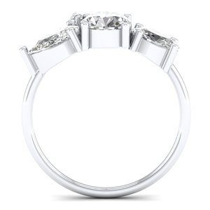 Bagues de promesse de mariage REYES en argent sterling 925 avec trois pierres de moissanite de 2,11 ct pour femmes, cadeau d'anniversaire, bijoux fins - Product Image 4