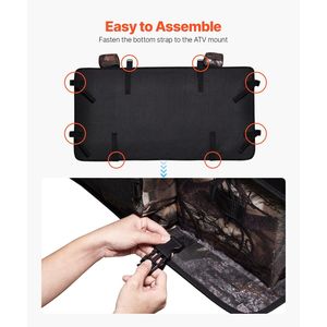 Borsa Portaoggetti Posteriore per ATV 68L in Tessuto Oxford con Cuscino in Spugna e Portabottiglie 600D per Portapacchi Posteriore - Product Image 5