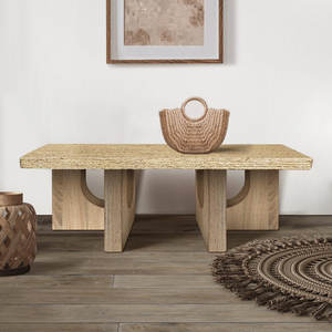 Mesa de centro rectangular de ratán Muebles de exterior con estilo - Product Image 1