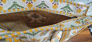 Bolso Tote de Algodón Acolchado con Cierre de Cremallera y Bordado Bohemio de Advik, Bolso de Compras Multiusos Ecológico para Mujer - Product Image 3