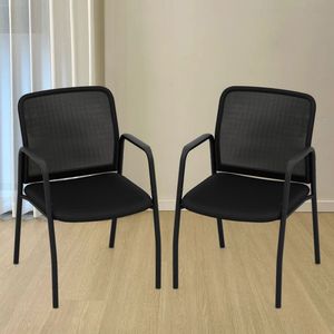 Juego de 2 Sillas Ergonómicas de Oficina para Invitados con Respaldo de Malla para Salas de Espera - Product Image 1