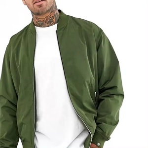 High Quality Customized Breathable <b>Men's</b> Bomber <b>Jacket</b> Custom Logo <b>Long</b> Sleeve Zip Up <b>Men's</b> Bomber <b>Jacket</b> - Product Image 1