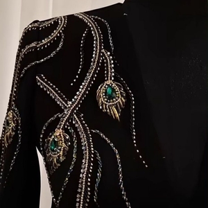Handmade Bullion Wire <b>Bee</b> Embroidery Patch Crystal Beaded Applique For Men <b>Suit</b> Jacket Blazer Clothing Decoration Accessory - Product Image 3