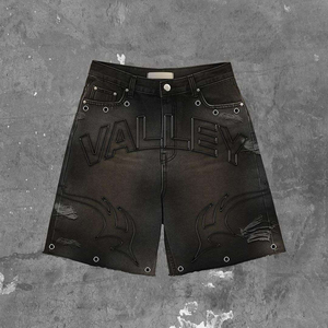 Conjunto Deportivo RMG Personalizado con Lavado Ácido, Estilo Informal, Transpirable, Pantalones Cortos Deportivos de Estilo Cuadrado para Hombre, Verano, Diseño Digital - Product Image 4