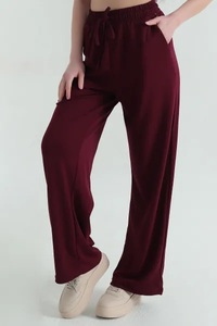 EVER GLOW Anti-Wrinkle Drawstring Closure Side <b>Pocket</b> Sport Leggings 100% Cotton Canvas Winter Jogger Pants Regular Fit <b>Women</b> - Product Image 2