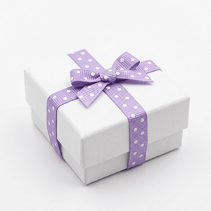 Cinta de grogrén de 6 mm con lunares blancos y lavanda de Neelkamal Industries al por mayor para recuerdos de baby shower, pinzas para el pelo y lazos - Product Image 3