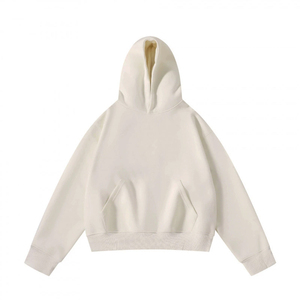 Sudadera con Capucha Unisex Extra Grande, Color Sólido, Informal, Tejida, Manga Regular, Diseño con Bolsillos, Ropa de Otoño - Product Image 1