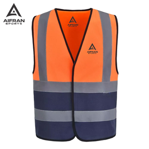Chaleco de Seguridad Reflectante de Alta Visibilidad Aifran, Chaqueta de Trabajo Resistente al Viento con Múltiples Bolsillos para Construcción - Product Image 5