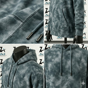 เสื้อฮู้ดดี้ผ้าฟลีซหนา 250gsm ล้างสีแบบแอซิดวอช สไตล์วินเทจ แต่งลายขาดๆ สำหรับผู้ชาย บุผ้าฝ้าย 100% พร้อมฮู้ด มีโลโก้สั่งทำได้ - Product Image 4
