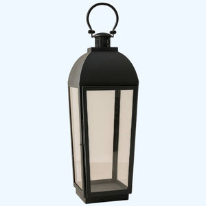 Venta al por Mayor de Faroles de Metal y Vidrio con Acabado Negro Mate, Faroles de Estilo Moderno para Exteriores, Hechos a Mano y Personalizados - Product Image 1