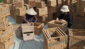 [HIGH QUALITY] l Water Hyacinth <b>Basket</b> for Household Storage Organization and Daily Arrangement Vietnam - Product Image 6
