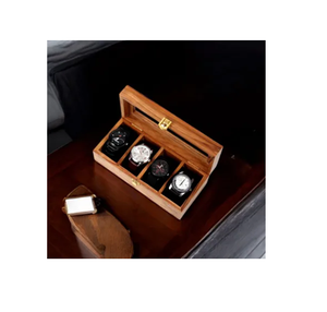 Boîte à montre en bois au design classique pour hommes, personnalisable, pour ranger montres/bracelets, avec une qualité supérieure et en promotion. - Product Image 6