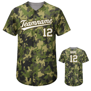 Camiseta de Béisbol de Camuflaje Personalizada con Detalles del Jugador, Tela de Alto Rendimiento y Producción Rápida - Product Image 1