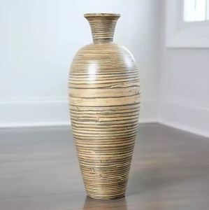 Vase en bambou tressé artisanal de haute qualité, best-seller, idéal pour la décoration intérieure, fabriqué au Vietnam. - Product Image 2