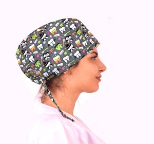 <b>Plain</b> White Coloured Scrub <b>Cap</b> For Surgeon Doctors Nurses Hospital Uniform Accessory Scrub <b>Caps</b> With Adjustable Size - Product Image 3