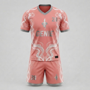 Vêtements de sport légers et performants, conçus avec un tissu respirant, offrant une liberté de mouvement et des coutures durables pour les uniformes de football. - Product Image 1