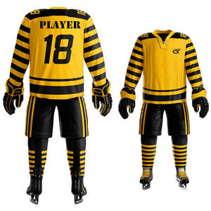 Uniforme de hockey sur glace confortable et respirant, taille personnalisée, 100% polyester, couleur et logo personnalisés en stock - Product Image 1