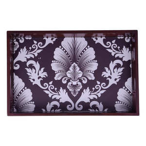 Plateau de service en bois design moderne, plateau décoratif pour la cuisine et la salle à manger - Product Image 5