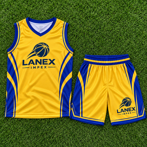 Ensemble d'uniformes de basket-ball de qualité supérieure avec logo personnalisé, nom et numéro du joueur, maillots et shorts de basket-ball personnalisés - Product Image 6