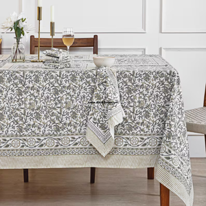 Indian Handmade Premium Quality Eco-friendly Printed Floral Pattern Cotton <b>Table</b> <b>Cover</b> Modern Style Customizable for Wedding Use - Product Image 2