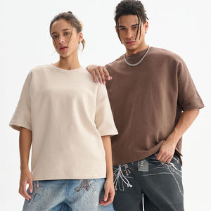T-shirt unisexe à manches courtes et col rond, 100 % coton, couleur unie, respirant, anti-humidité, coupe classique, vêtements pour toutes les saisons - Product Image 1