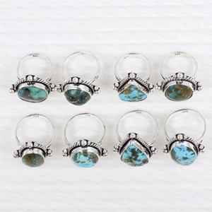 Pyrite Turquoise <b>Ring</b> Brass Handmade Artisan Bohemian Vintage Christian Jewelry Minimalist <b>Statement</b> <b>Rings</b> Women Bulk Supplier - Product Image 2