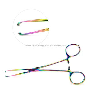 Pinces à tissus Allis colorées 6 pouces 4x5 dents, rétracteur chirurgical en acier inoxydable, ensemble d'instruments - Product Image 4