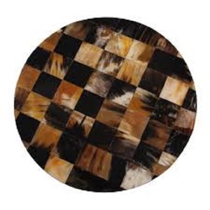 ถาดเสิร์ฟทรงสี่เหลี่ยมผืนผ้าทำด้วยมือฝังฮอร์นเปลือกหอยสไตล์สัตว์ทำเองขนาดขัด - Product Image 6