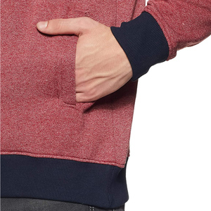 <b>Men's</b> <b>Red</b> Navy Color Block Knitted <b>Turtleneck</b> Pullover Regular Fit Casual Sweatshirt Autumn Wear - Product Image 5