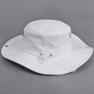 Sombreros de Pescador para Hombre y Mujer al por Mayor, Protección UV Personalizada, Sombrero de Pescador Tipo Boonie de Ala Ancha con Cordón - Product Image 4
