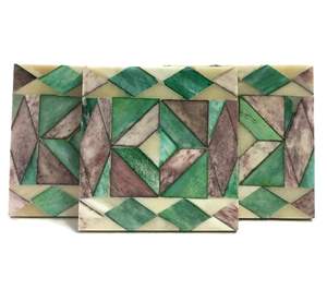 Juego de posavasos de porcelana (multicolor) - Product Image 2