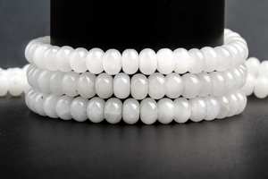 Cuentas sueltas de jade blanco natural para la fabricación de joyas, pulseras, collares, manualidades y bricolaje. - Product Image 6