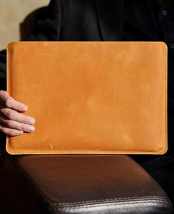 Sleek High Quality Laptop Case Genuine Leather Book Sleeve Custom OEM Soft <b>Bag</b> Cover <b>for</b> <b>Men</b> & Women Modern Wholesale Style 2026 - Product Image 6