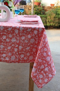 Mantel con Estampado Floral, Cubierta de Mesa de Algodón Rosa, Mantel Francés Rectangular, Decoración para Mesa de Comedor - Product Image 5