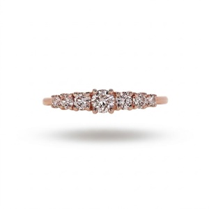 Anillo de Boda Apilable VBSR-214 con Diamante Cultivado en Laboratorio, Certificado IGI, Platino 950, Media Eternidad, Color E, VVS2, 0.53CT - Product Image 5