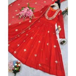 Vestido de Noche Elegante con Dupatta de Diseñador, Traje de Fiesta con Pantalón - Product Image 3