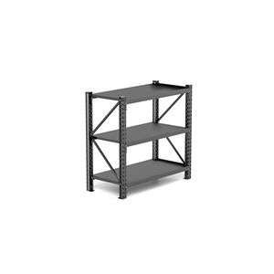 Scaffalatura Industriale a 3 Ripiani in Acciaio, 170 cm L x 50 cm P x 160 cm A, Nera, Resistente, Regolabile, per Uso in Garage - Product Image 6