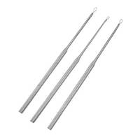 Kit de nettoyage d'oreilles portable en acier inoxydable de qualité médicale, curettes, boucles Billeau et ciseaux pour l'élimination des poils
