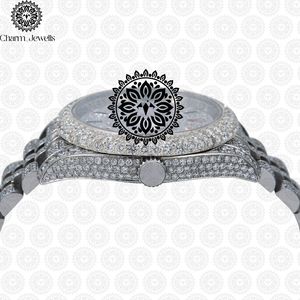 Charm_Jewells Luxury Stainless Steel <b>Watch</b> 42mm Analog Quartz Luminous Unisex Fashion Bracelet Folding Clasp - Product Image 2